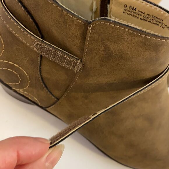 New JBU zipper ankle brown boots size 9.5 - Picture 7 of 8